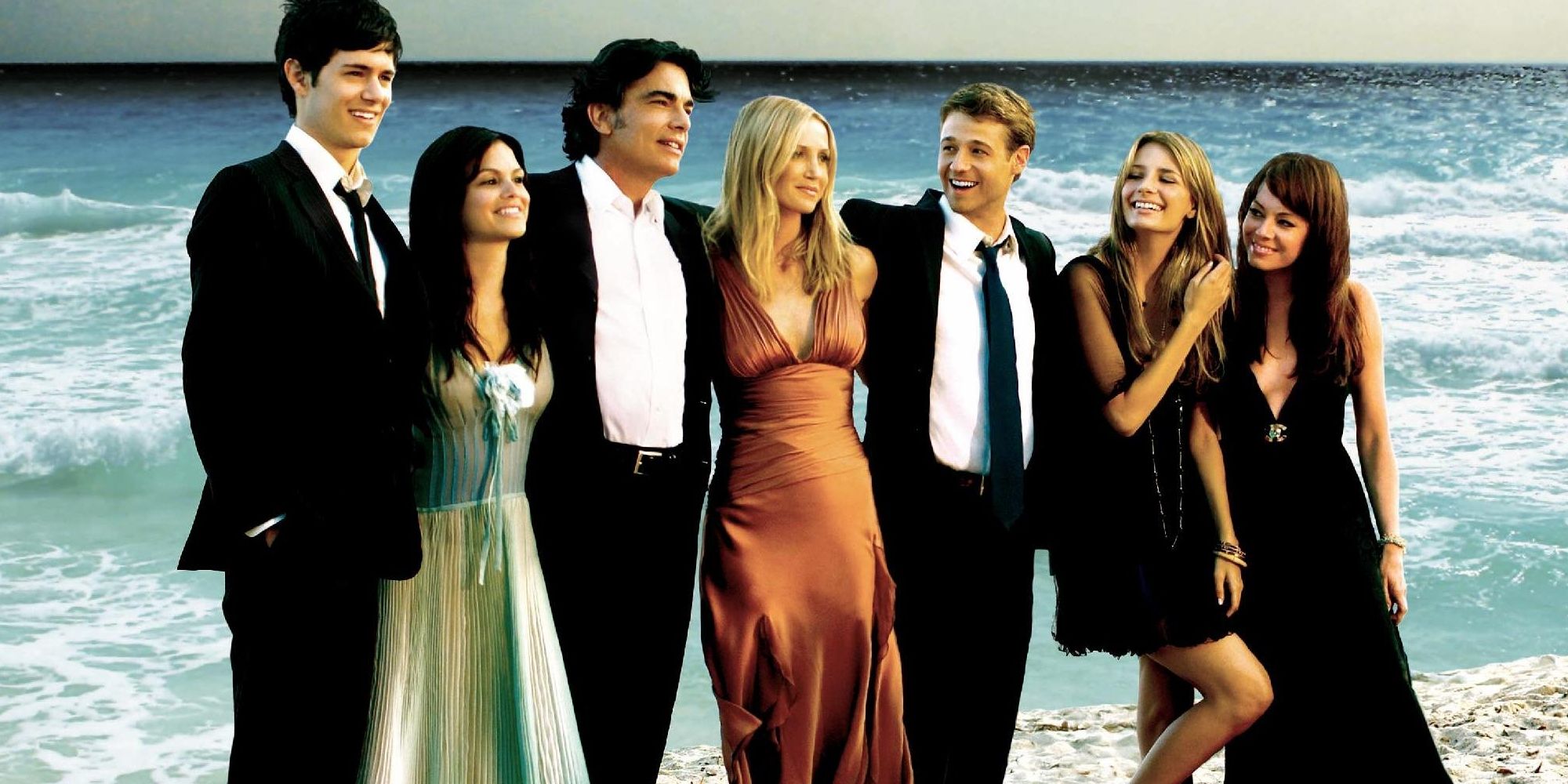 The O.C. Cast dressed fancy by the sea.