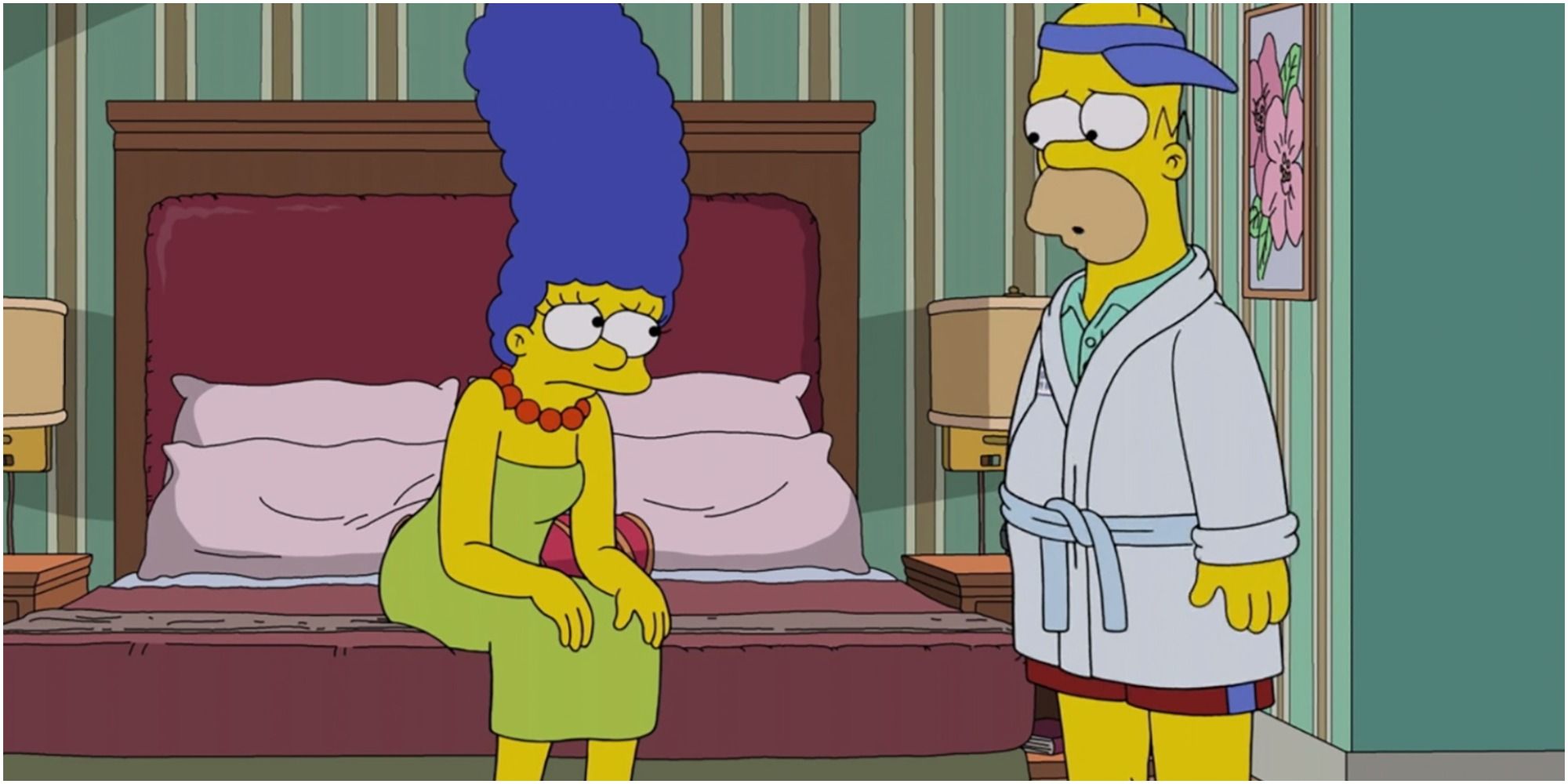 Homer and Marge Simpson on vacation