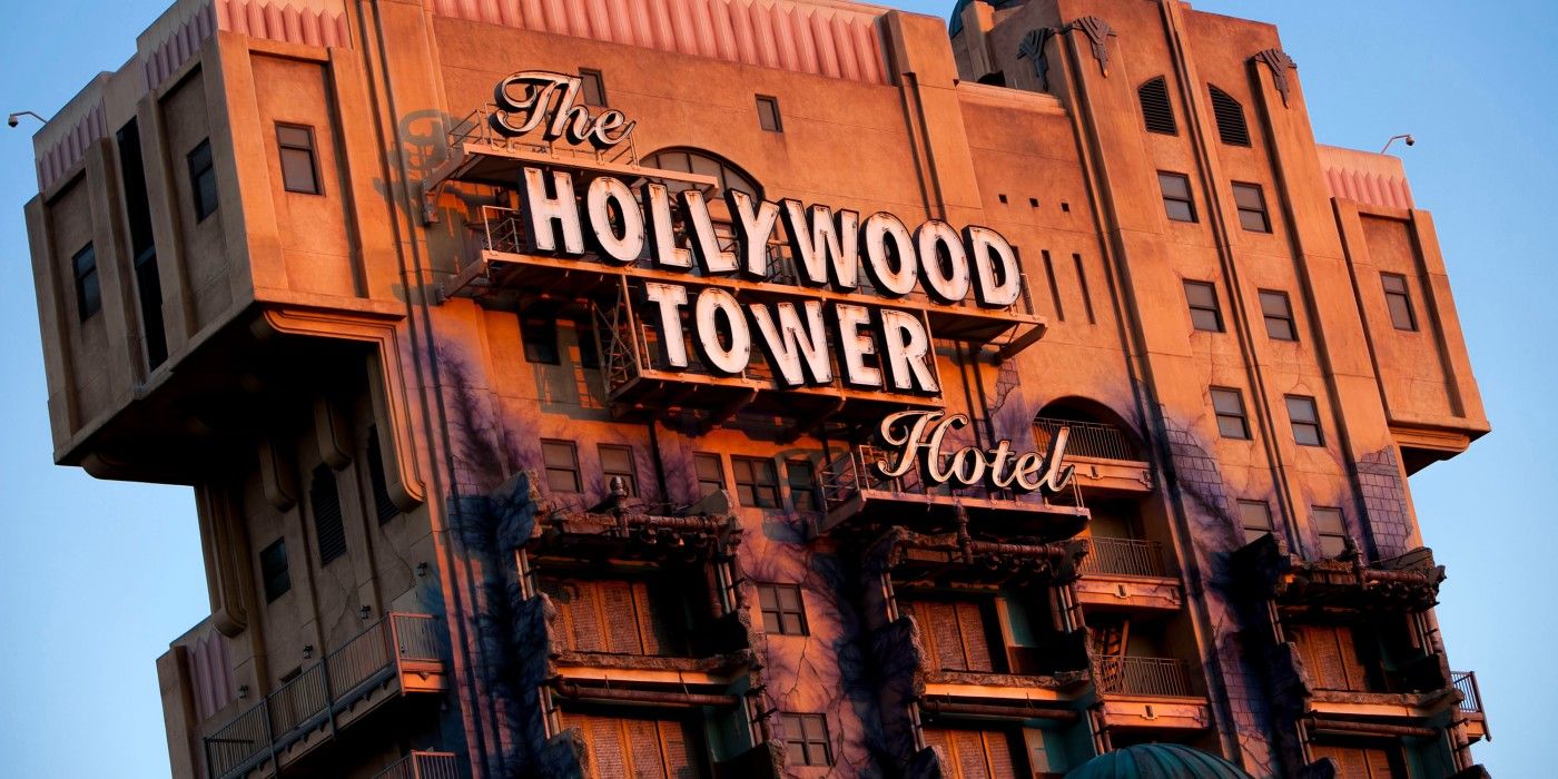 The exterior of the Tower of Terror