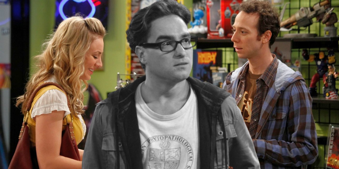 The big Bang Theory's Stuart talking to penny at the comic book store and leonard