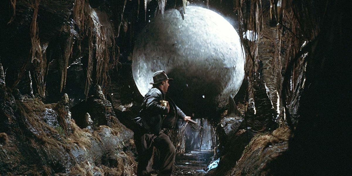 The boulder scene in Raiders of the Lost Ark