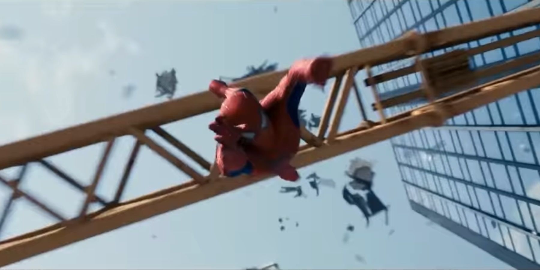 The crane set piece in Spider-Man 3