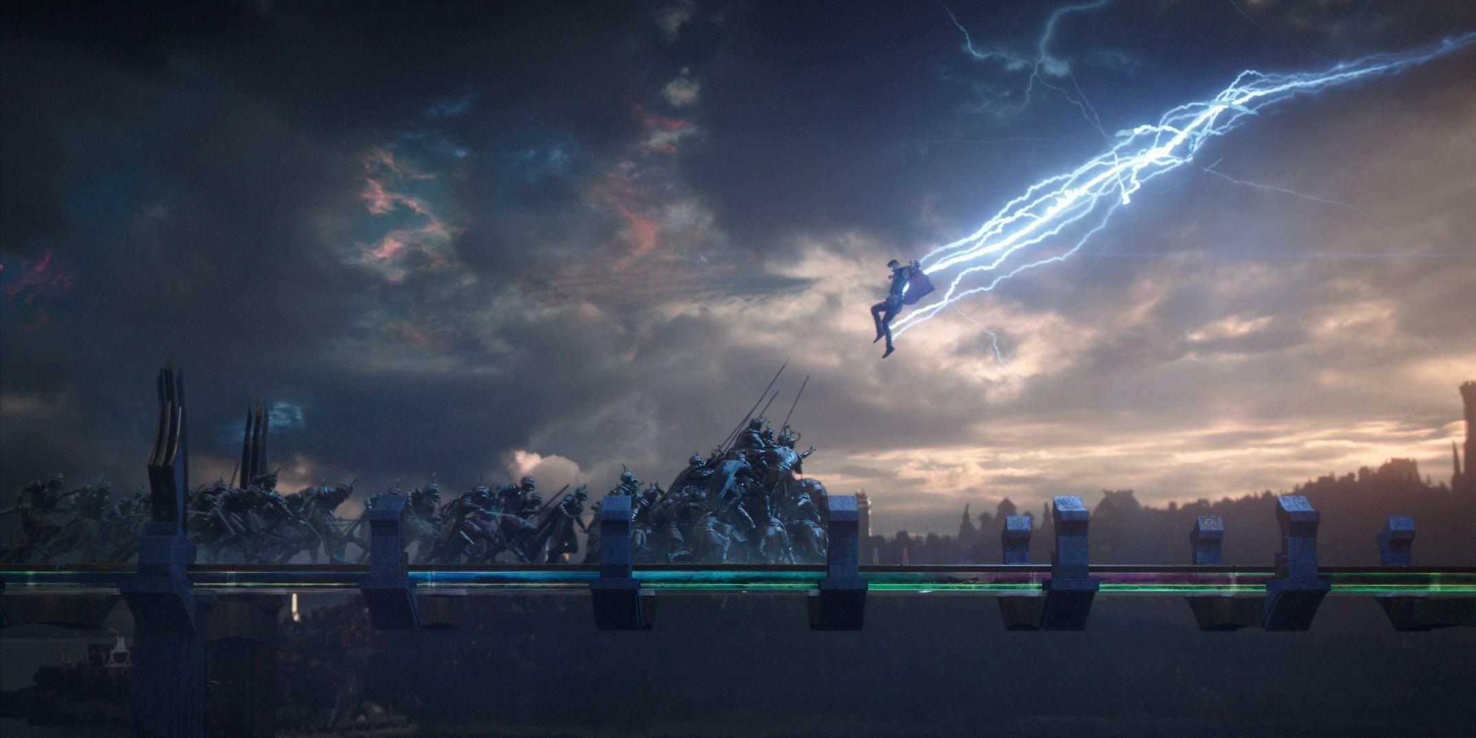 The final battle in Thor Ragnarok