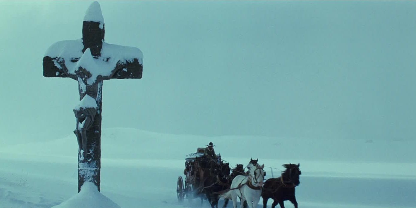 The opening shot of The Hateful Eight
