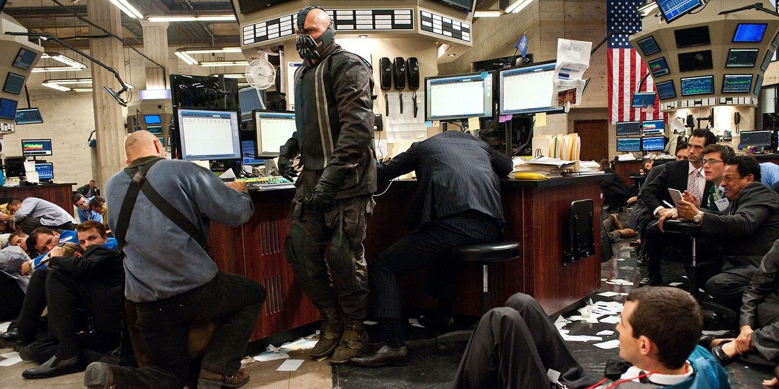 The stock exchange heist in The Dark Knight Rises
