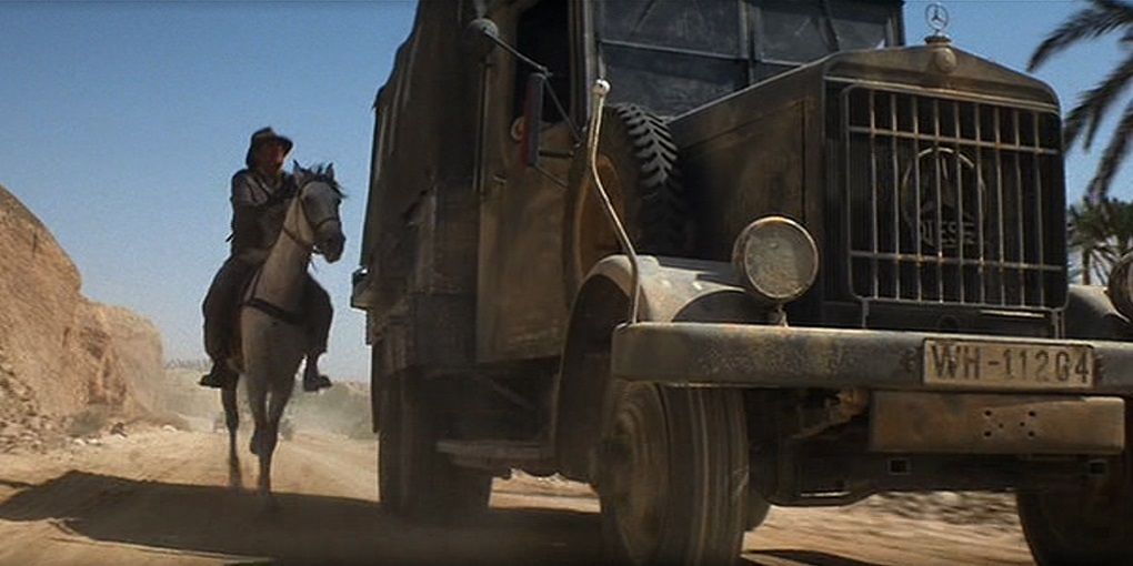 The truck chase in Raiders of the Lost Ark