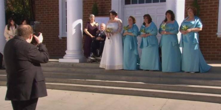 The Office The 10 Cringiest Moments In Phyllis Wedding