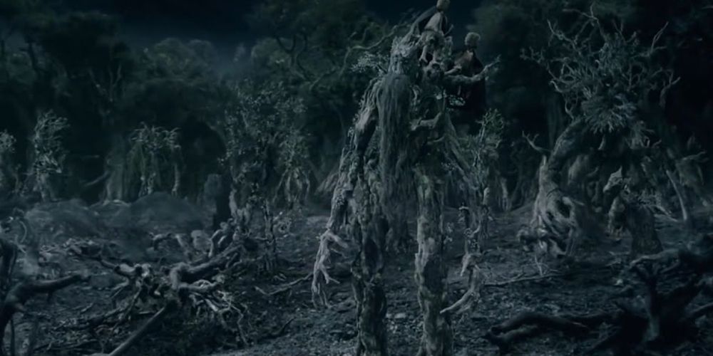 Ents walking in Lord of the Rings