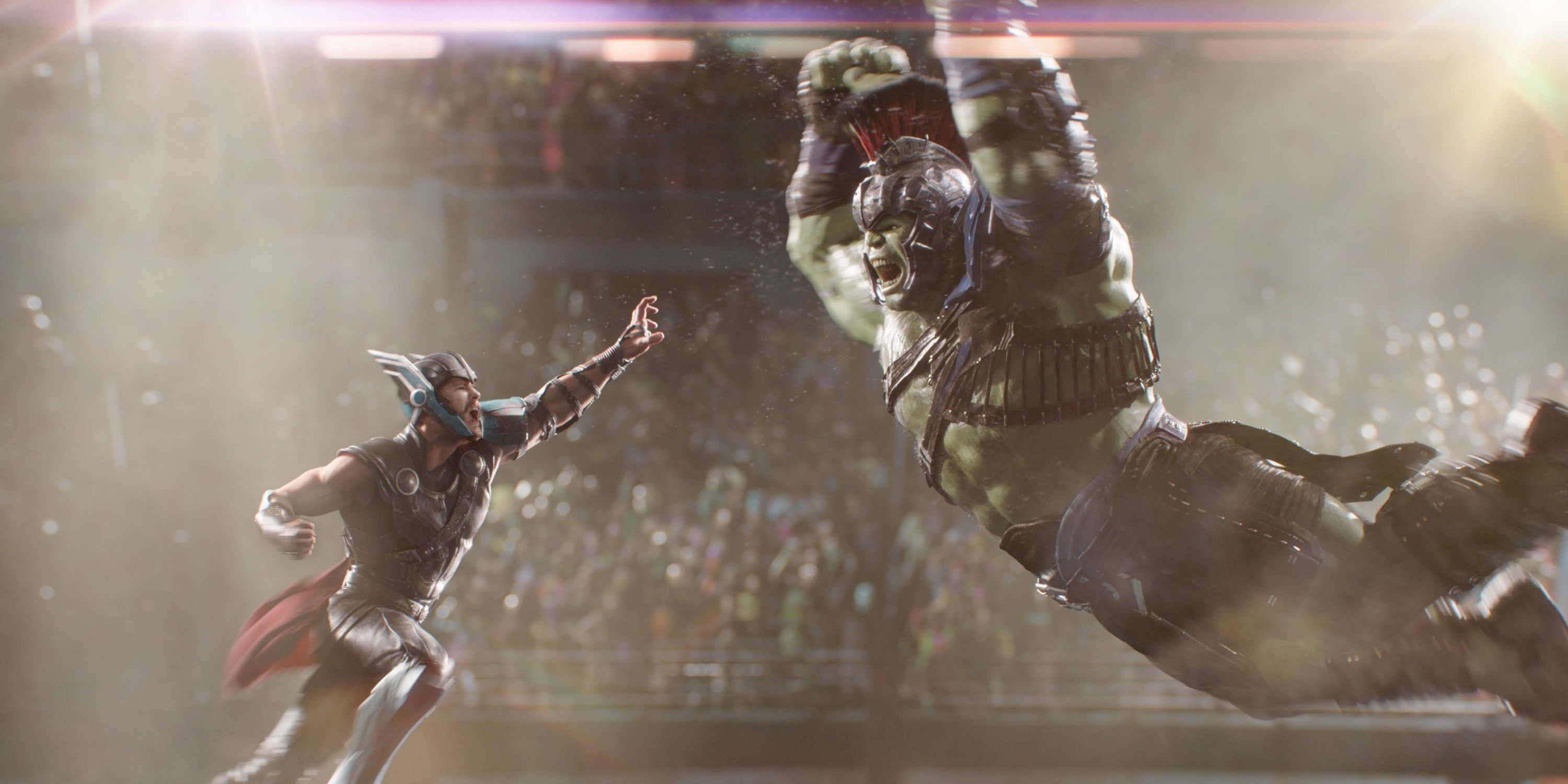 Thor versus the Hulk in Thor Ragnarok