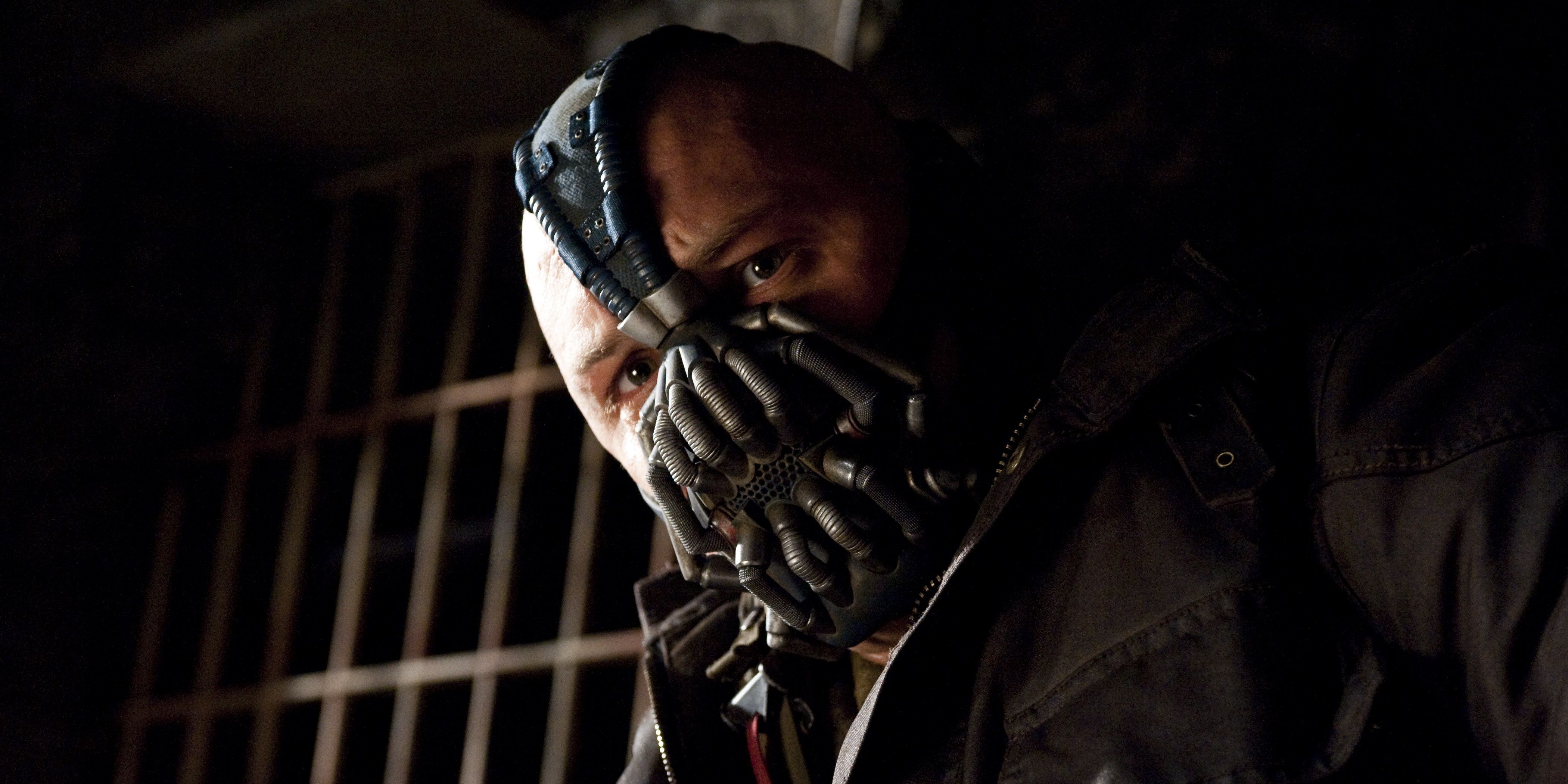 Bane looking down in The Dark Knight Rises