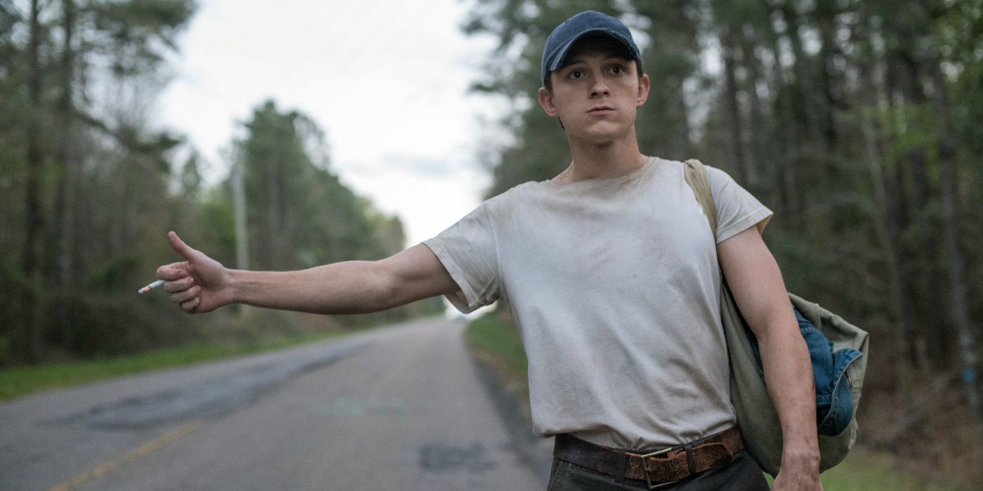 Tom Holland Hitchhiking In The Devil All The Time Featured