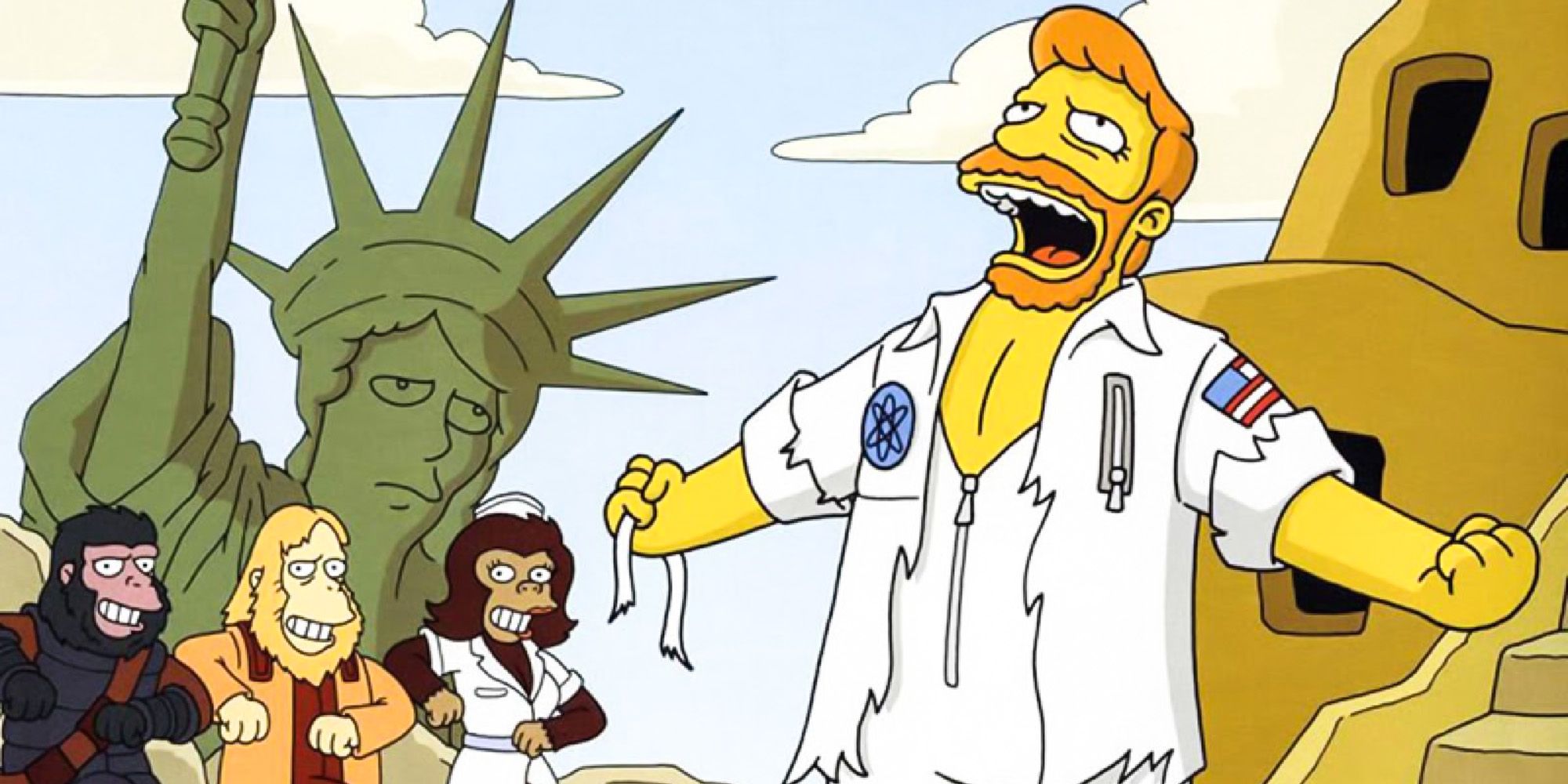 Troy McClure in the movie The-Simpsons-Troy-McClure-Stop The Planet Of The Apes, I Want To Get Off!