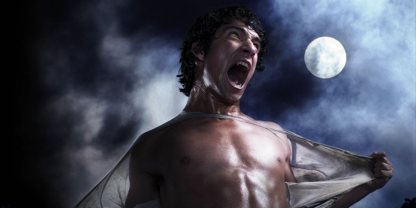 Scott McCall tearing his shirt while transforming in Teen Wolf.