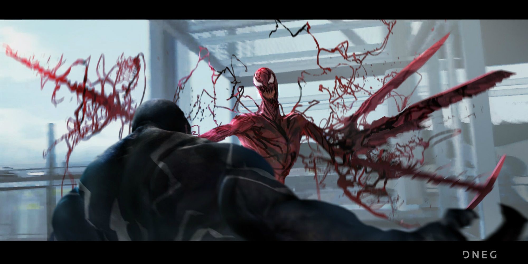 Venom battles Carnage in movie concept art