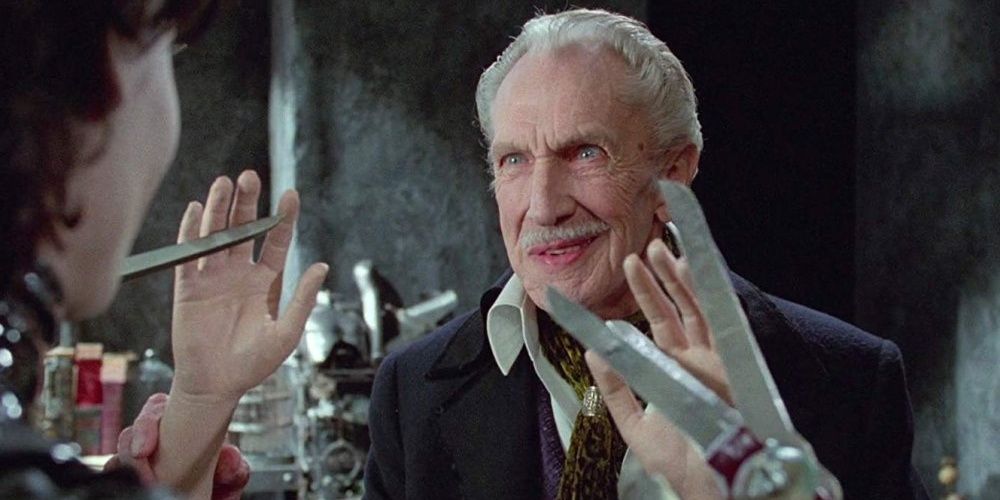 Vincent Price as The Inventor in Edward Scissorhands