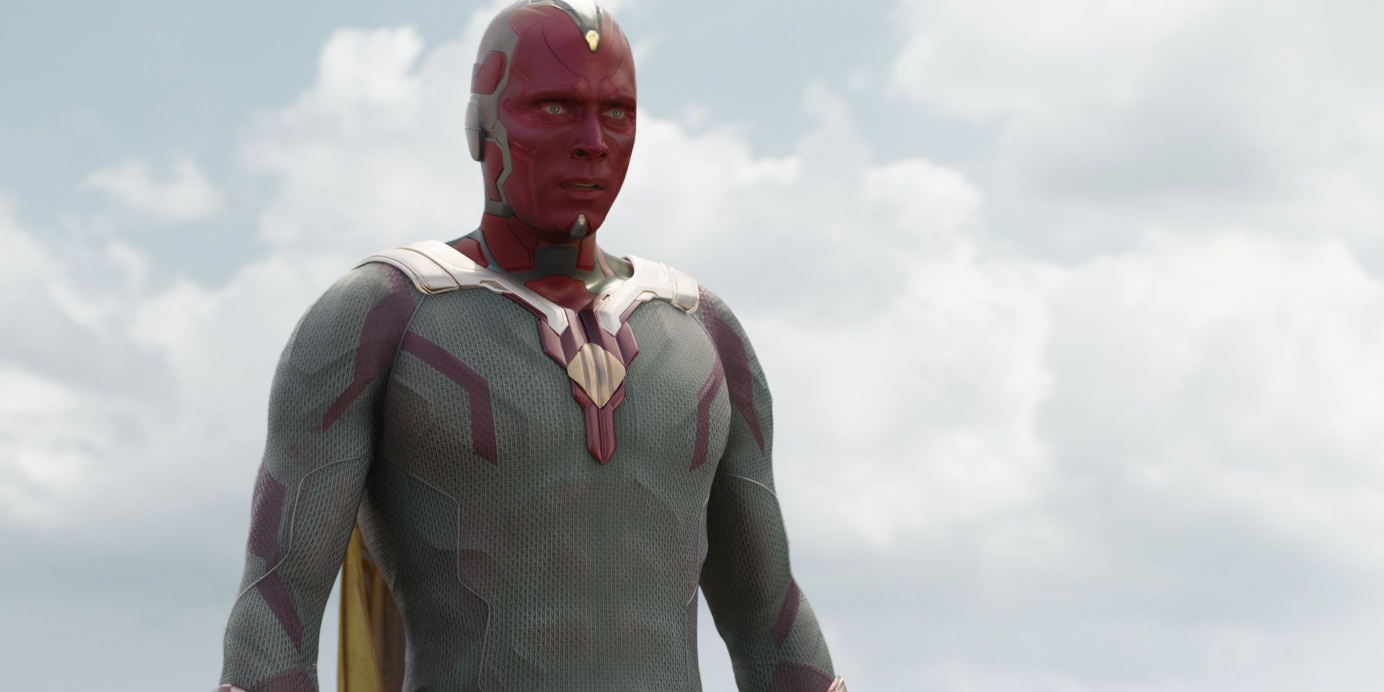 Vision levitates into the sky in Captain America: Civil War