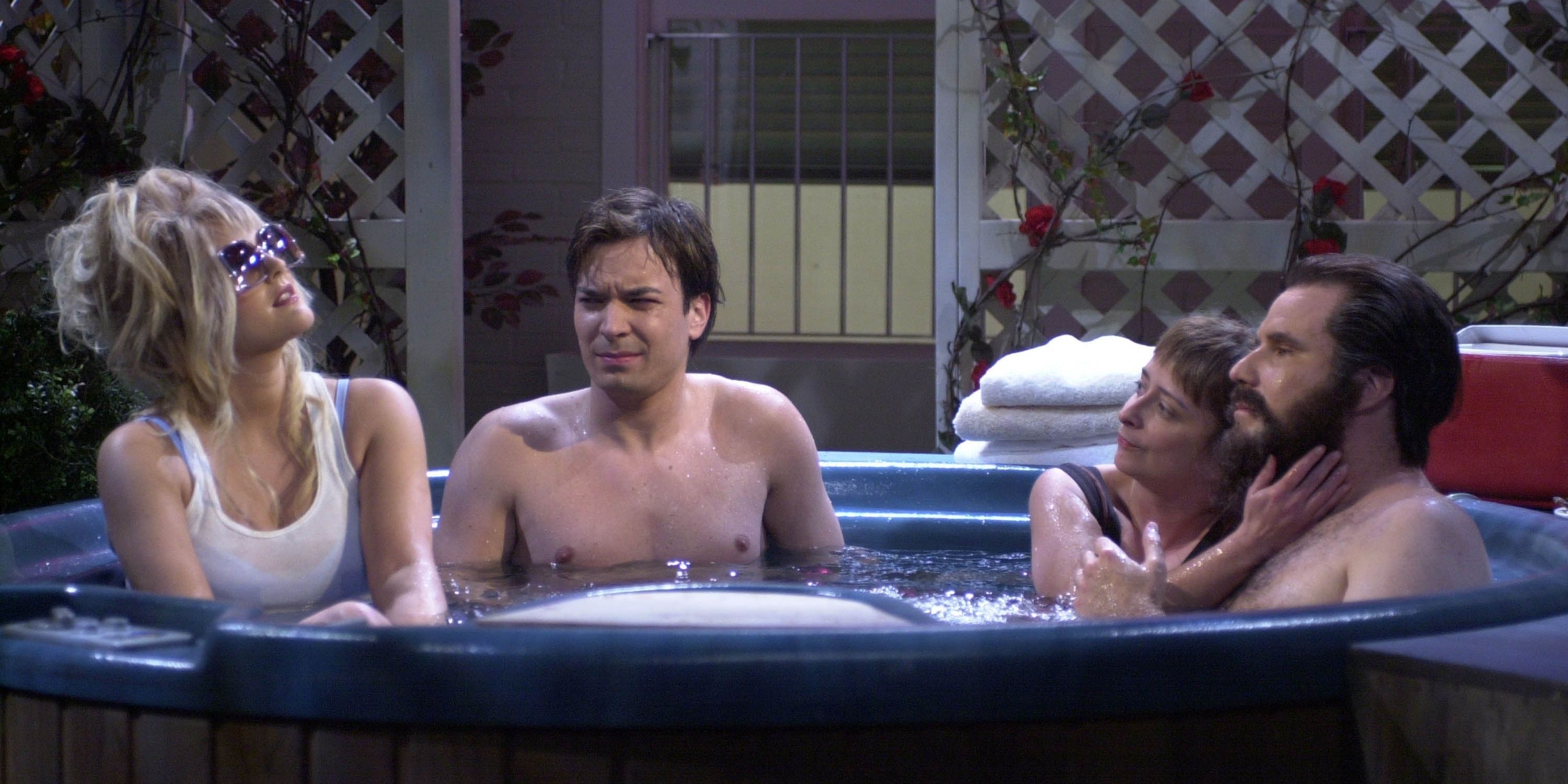 Lov-ahs sketch with Jimmy Fallon, Drew Barrymore, Roger and Virginia Clarvin