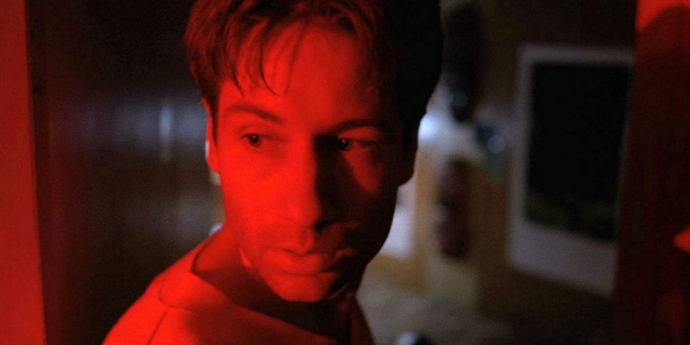 X-Files - Mulder in Ice Under Red Light