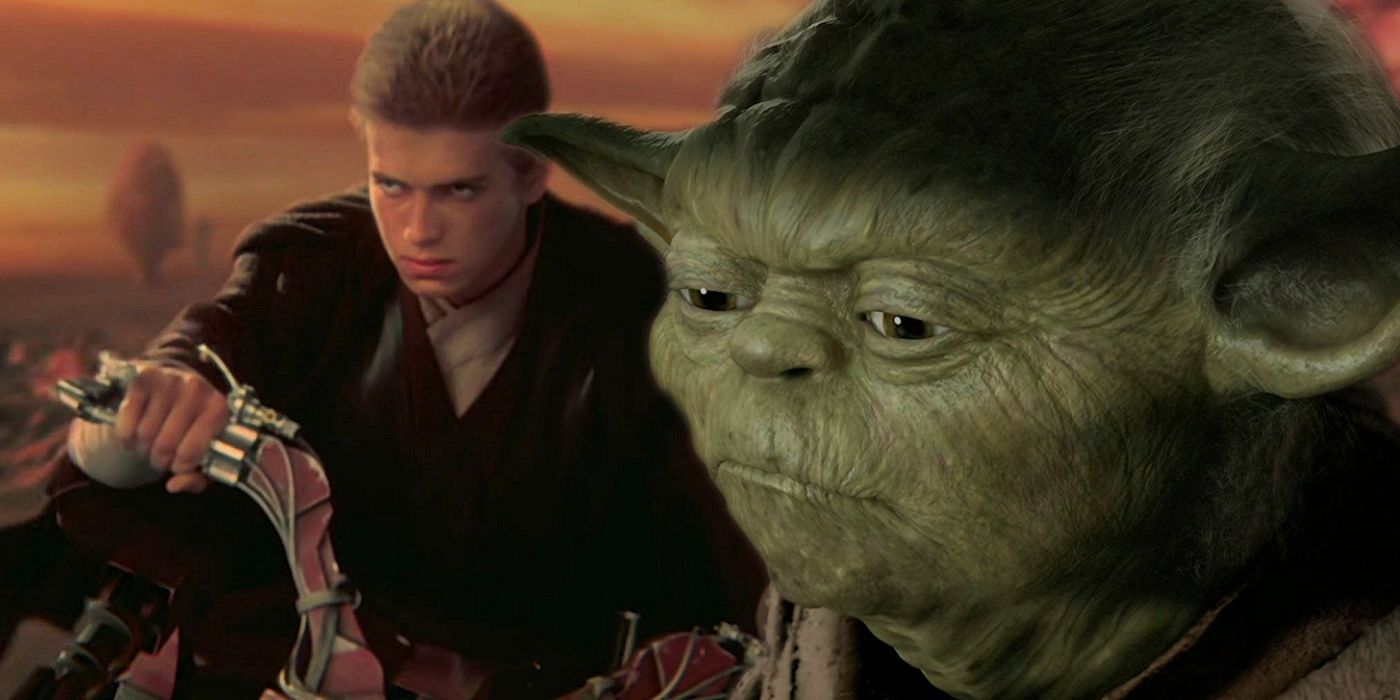 Yoda in Revenge of the Sith and Anakin in Attack of the Clones