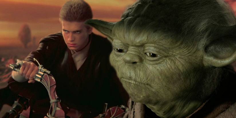 Yoda in Revenge of the Sith and Anakin in Attack of the Clones