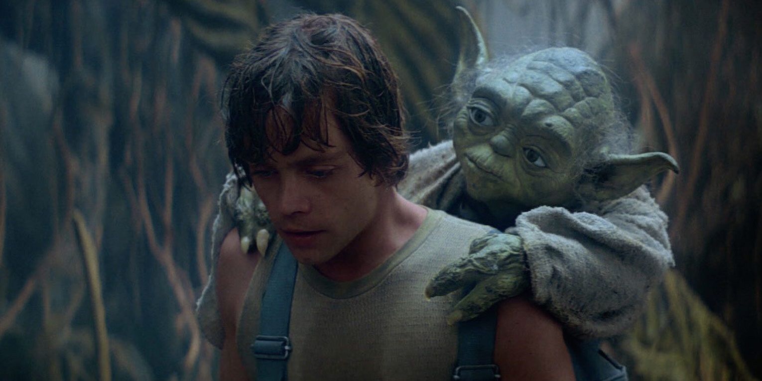 Yoda training Luke in The Empire Strikes Back