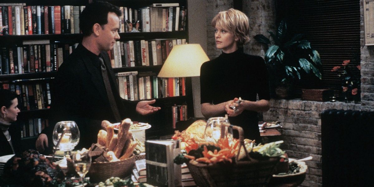 Joe and Kathleen at a party in You've Got Mail