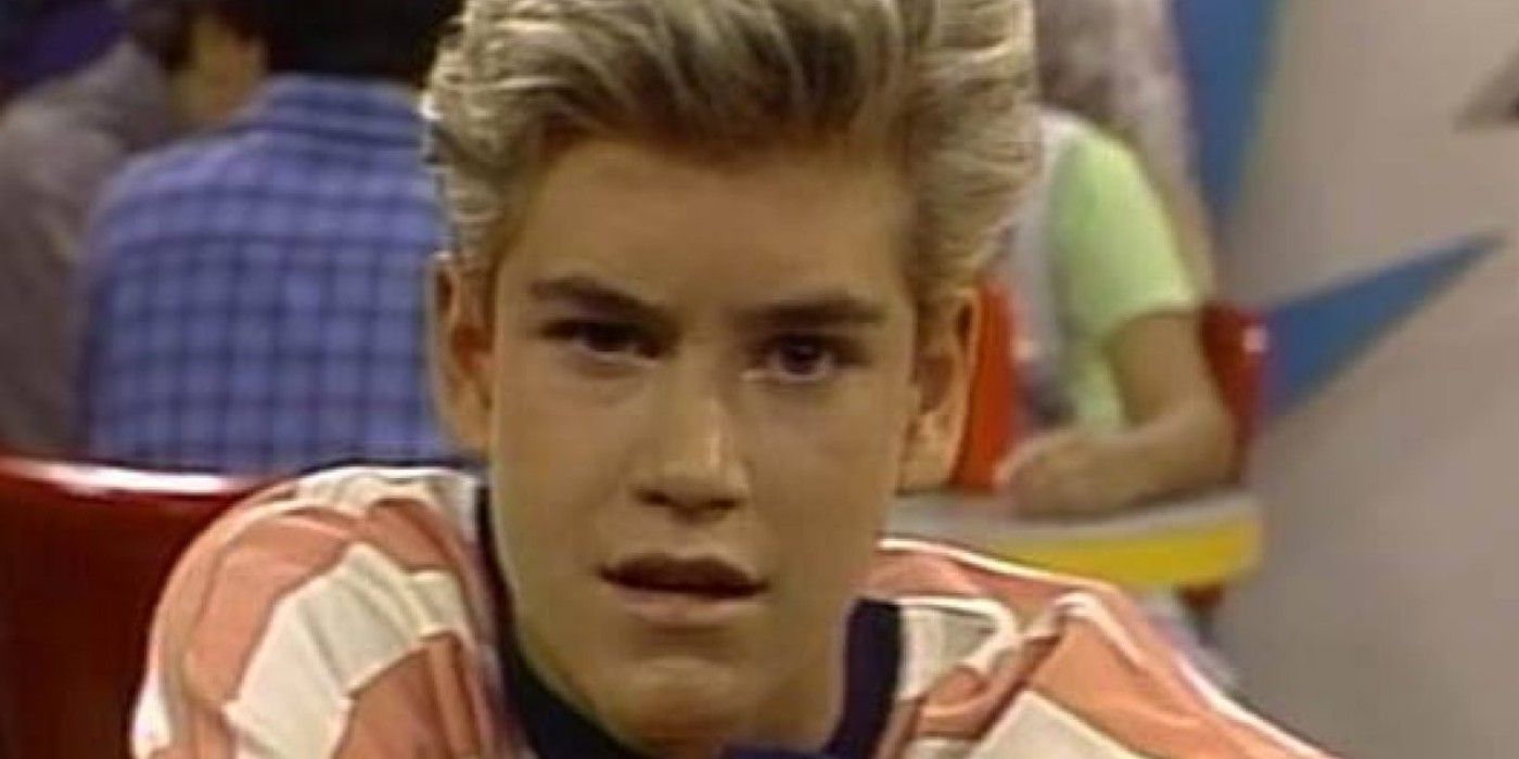 Zack Morris looks surprised on Saved By The Bell