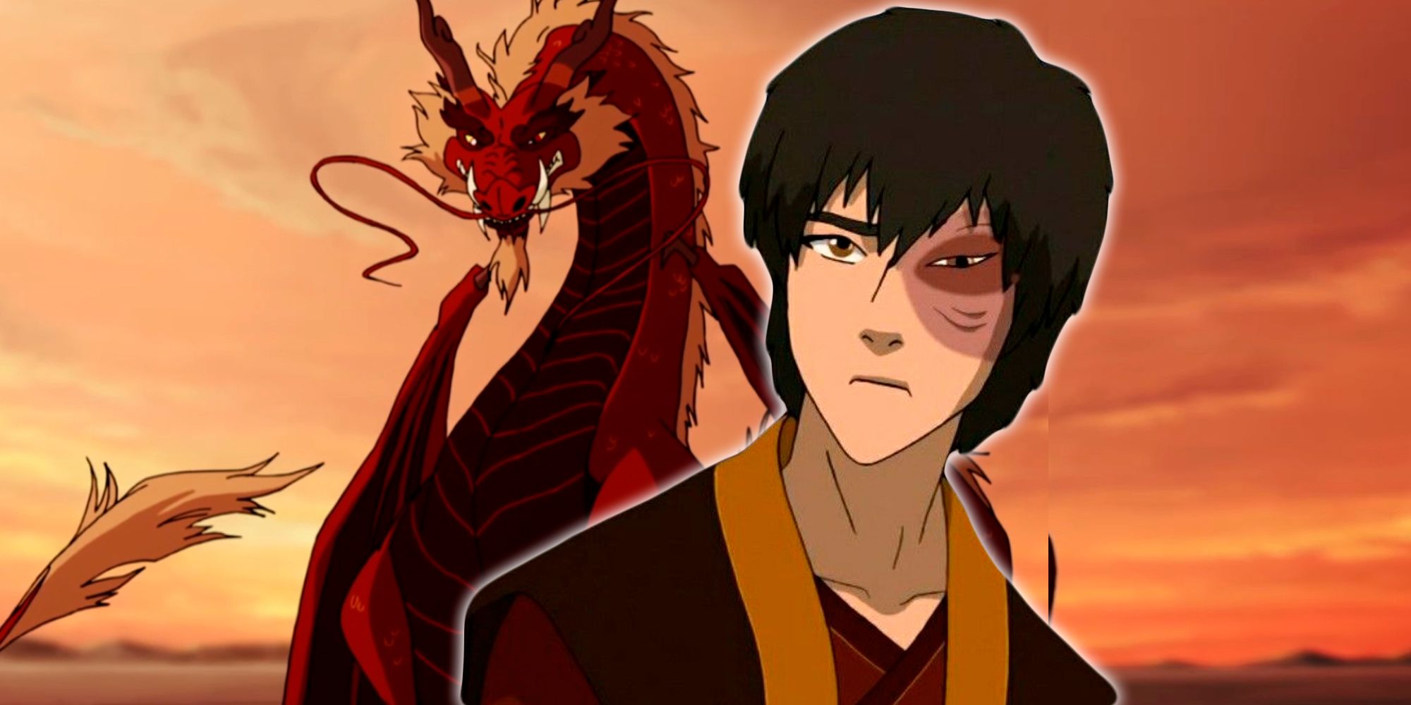 Zuko and his dragon Druk in The Legend of Korra and Avatar The Last Airbender