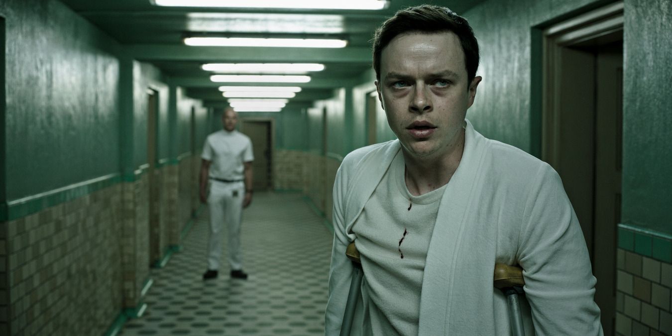 Lockhart looking scared in A Cure for Wellness