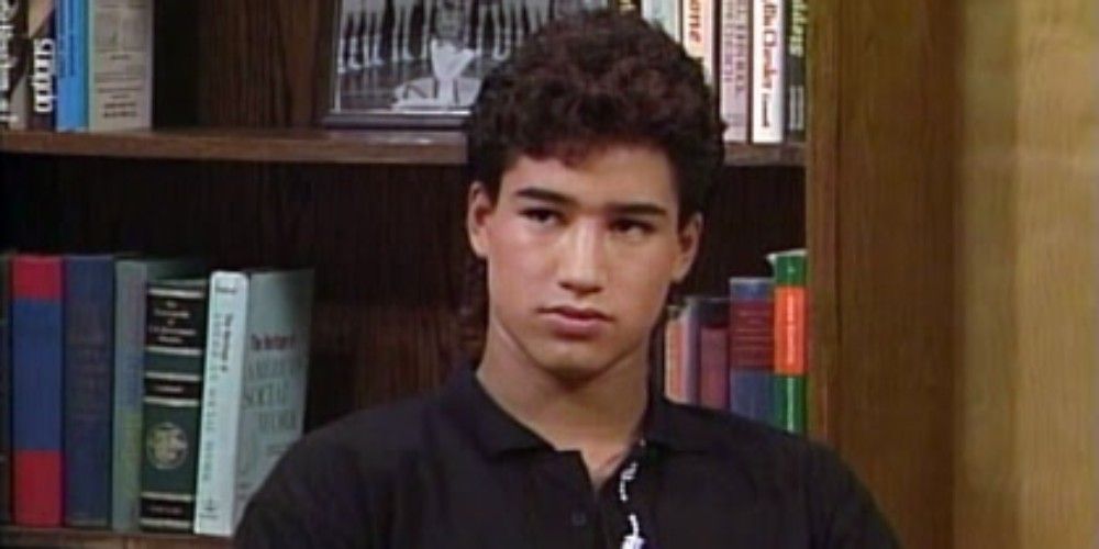 AC Slater looking upset at school on Saved By The Bell