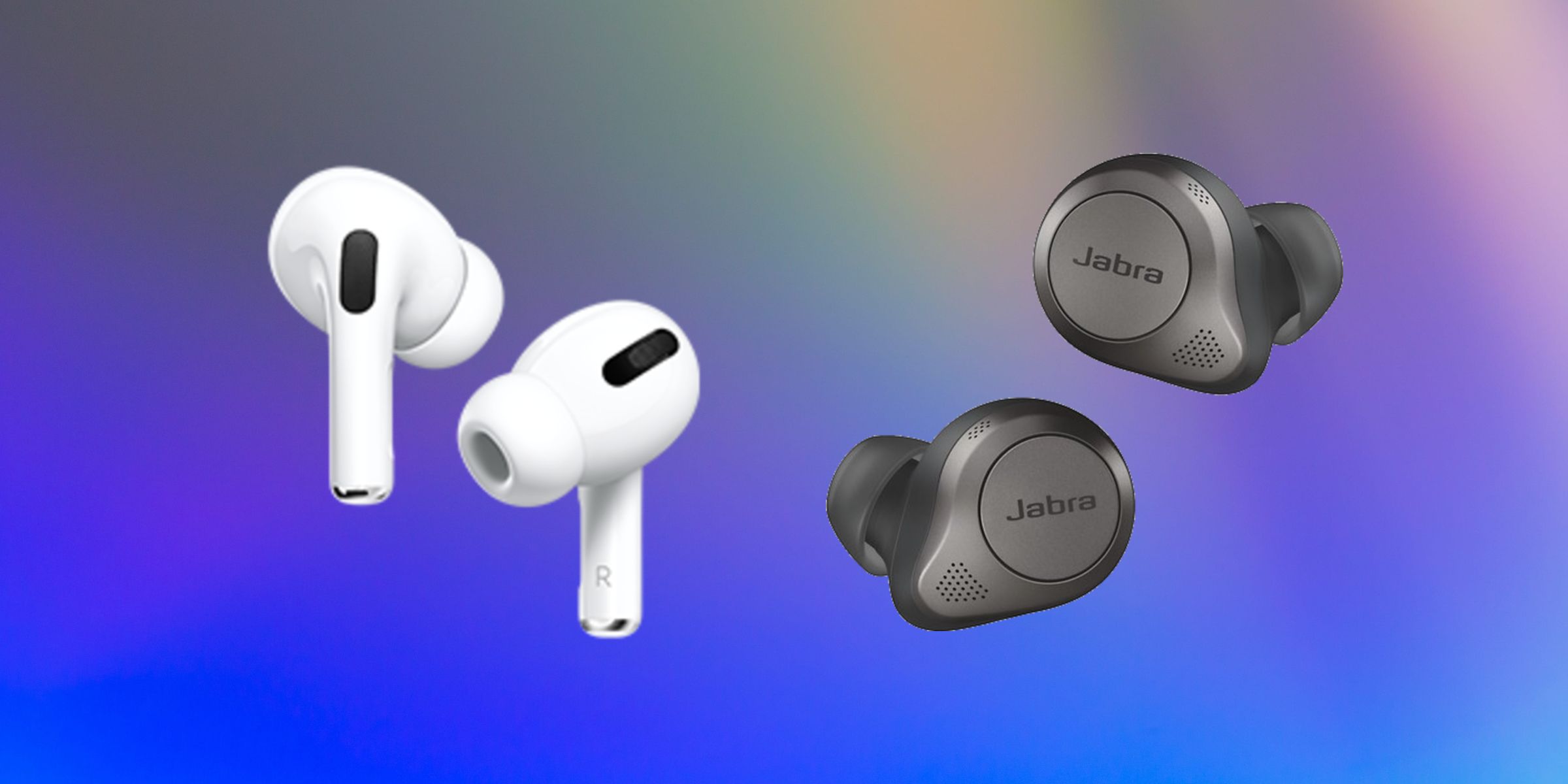 apple airpods and jabra elite true wireless headphones earbud