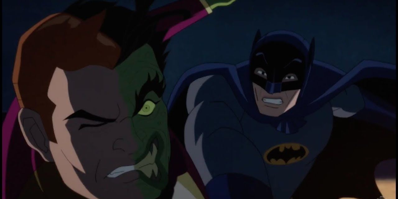 Batman punching twoface