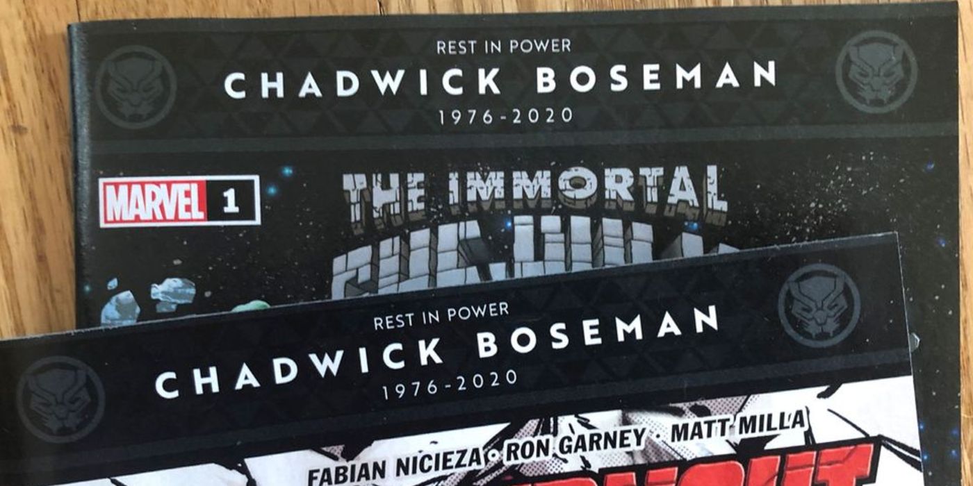 chadwick boseman tribute marvel covers