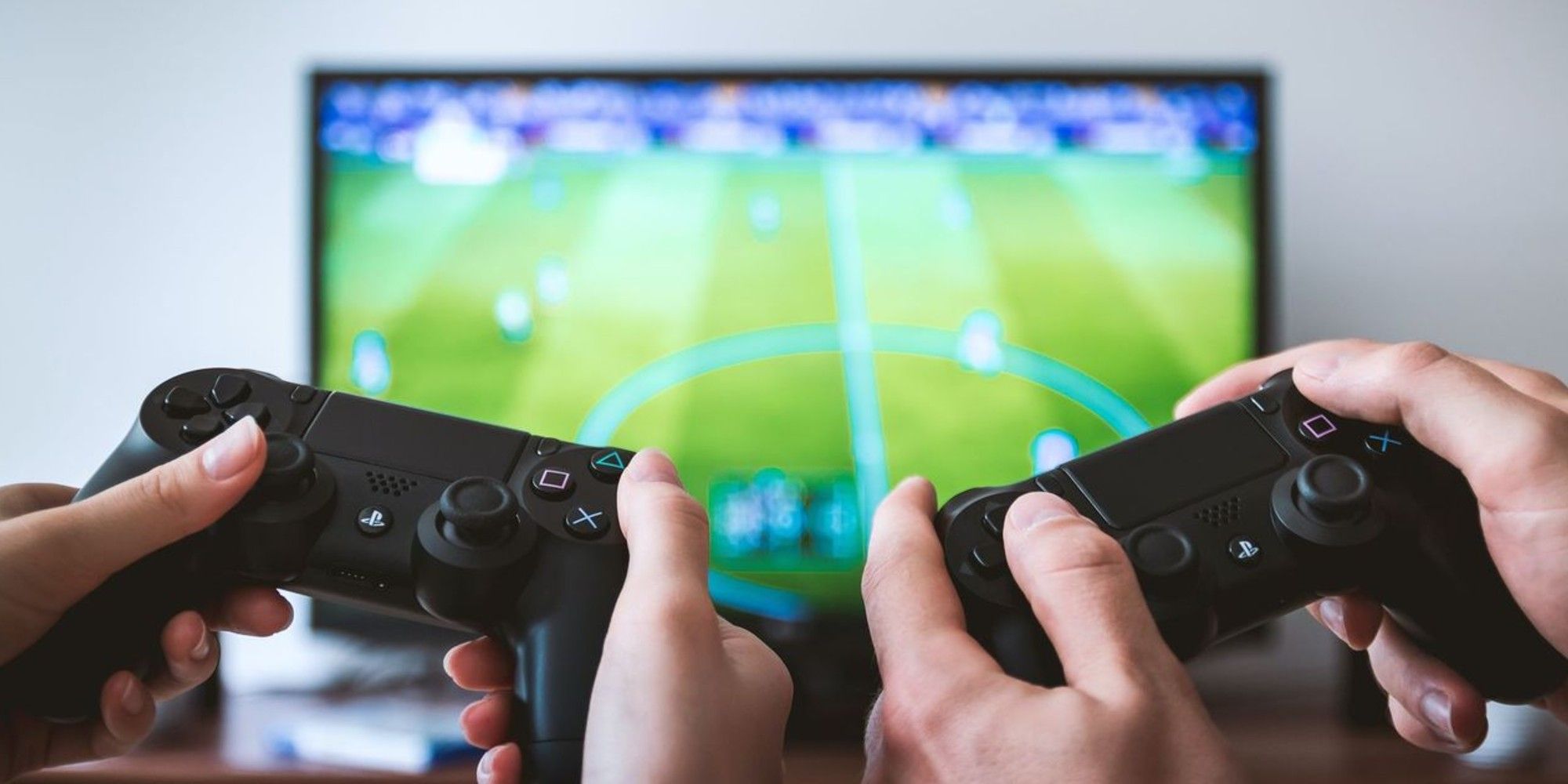 Two people playing a video game.
