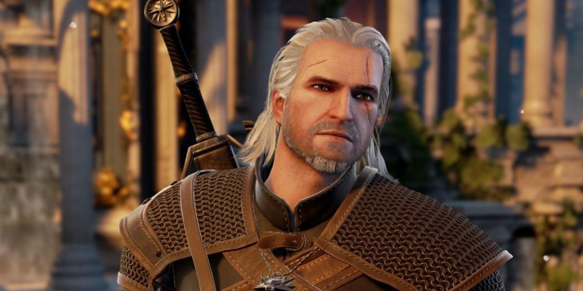 Geralt looks at the viewer