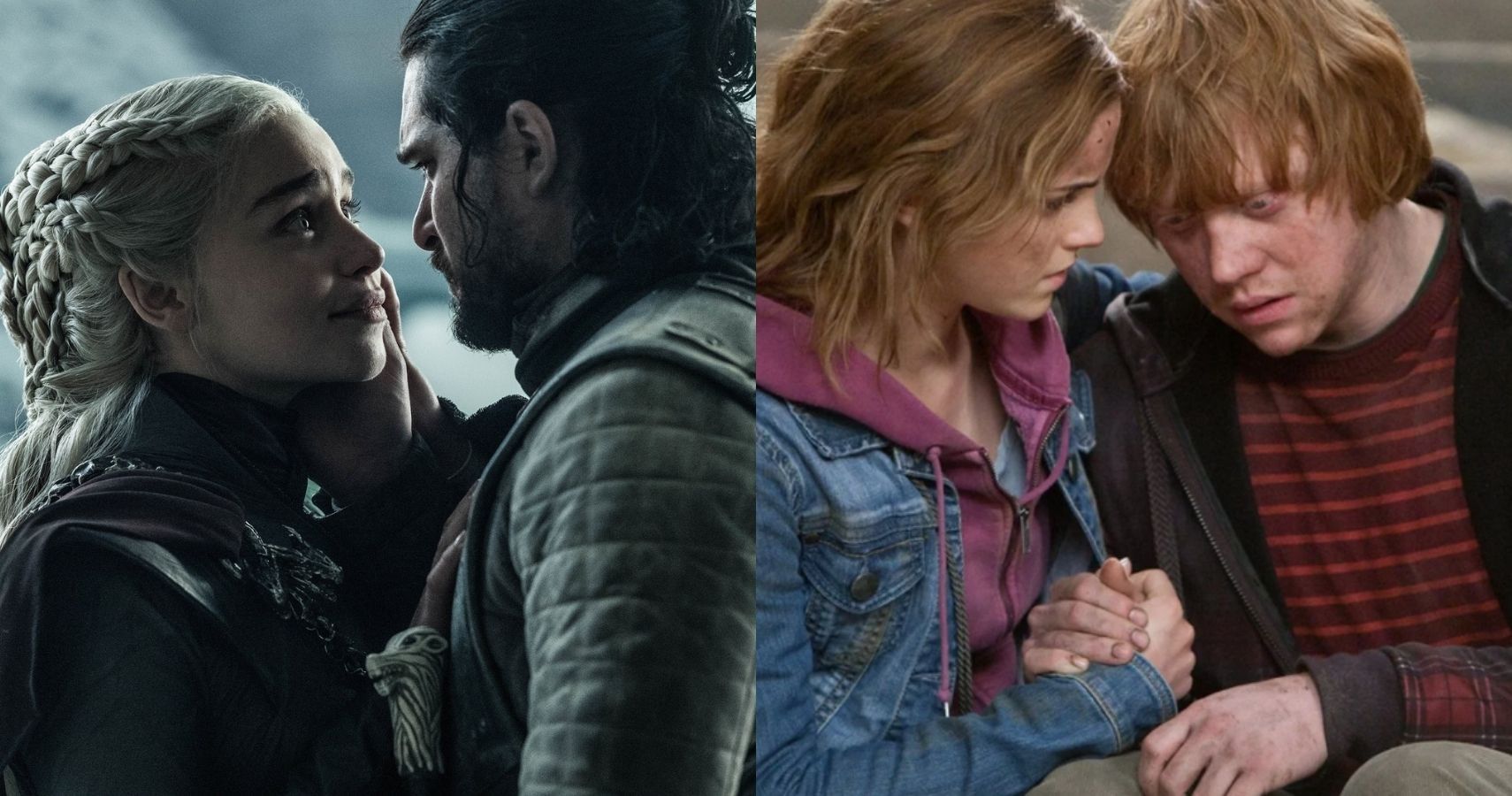 got couples dany &amp; jon snow and harry potter couples hermione &amp; ron