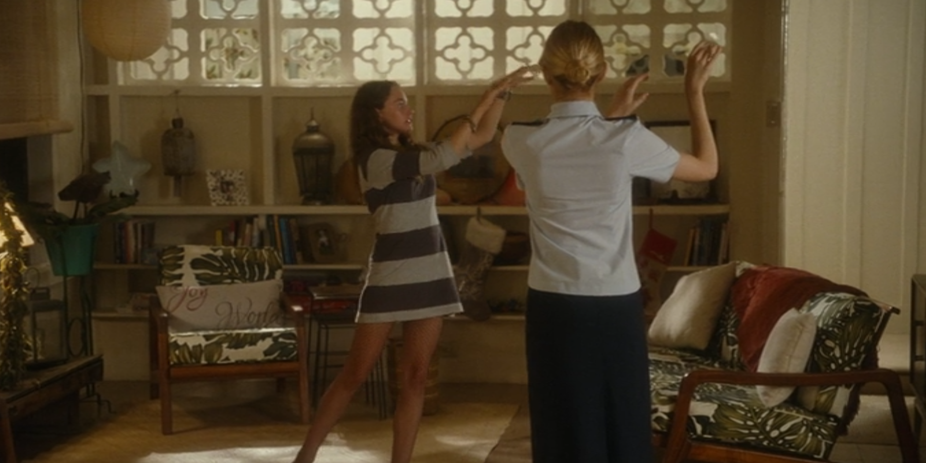 Aloha (2015) Grace, Captain Allison Ng dancing hula
