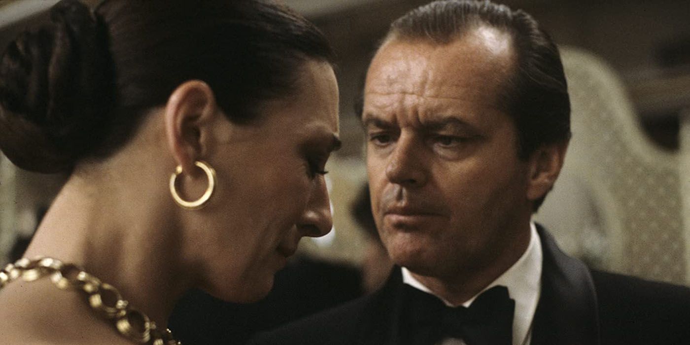 Jack Nicholson and Anjelica Houston in Prizzi's Honor.