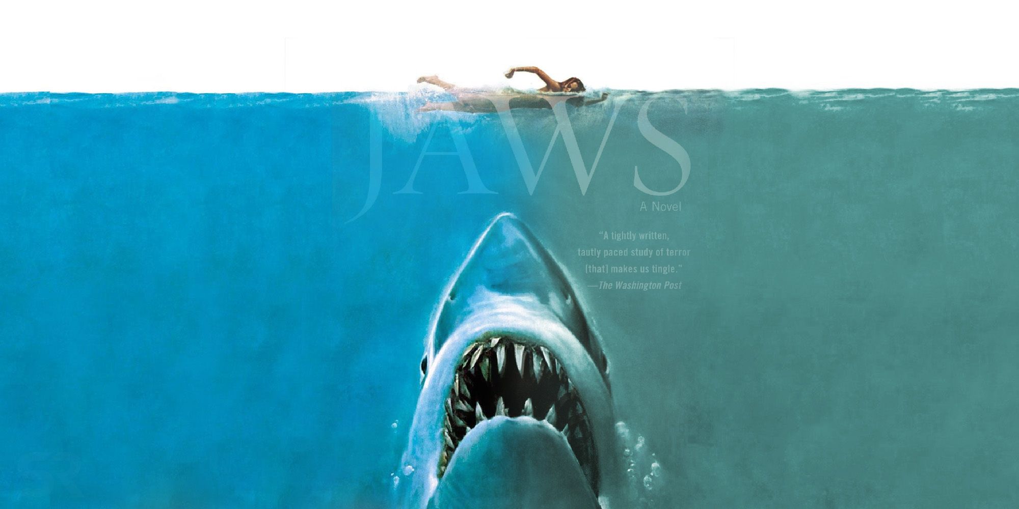 jaws book cover movie poster