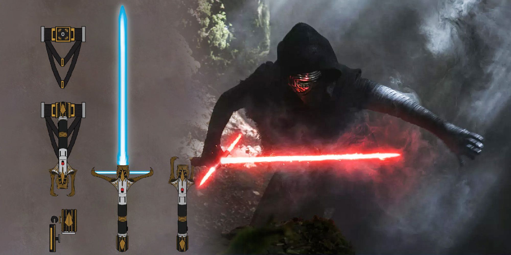 How Star Wars New Crossguard Lightsaber Is Different From Kylo Ren S