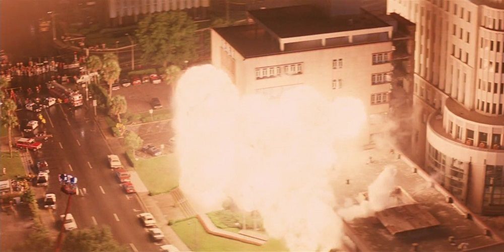 The opening explosion in Lethal Weapon 3