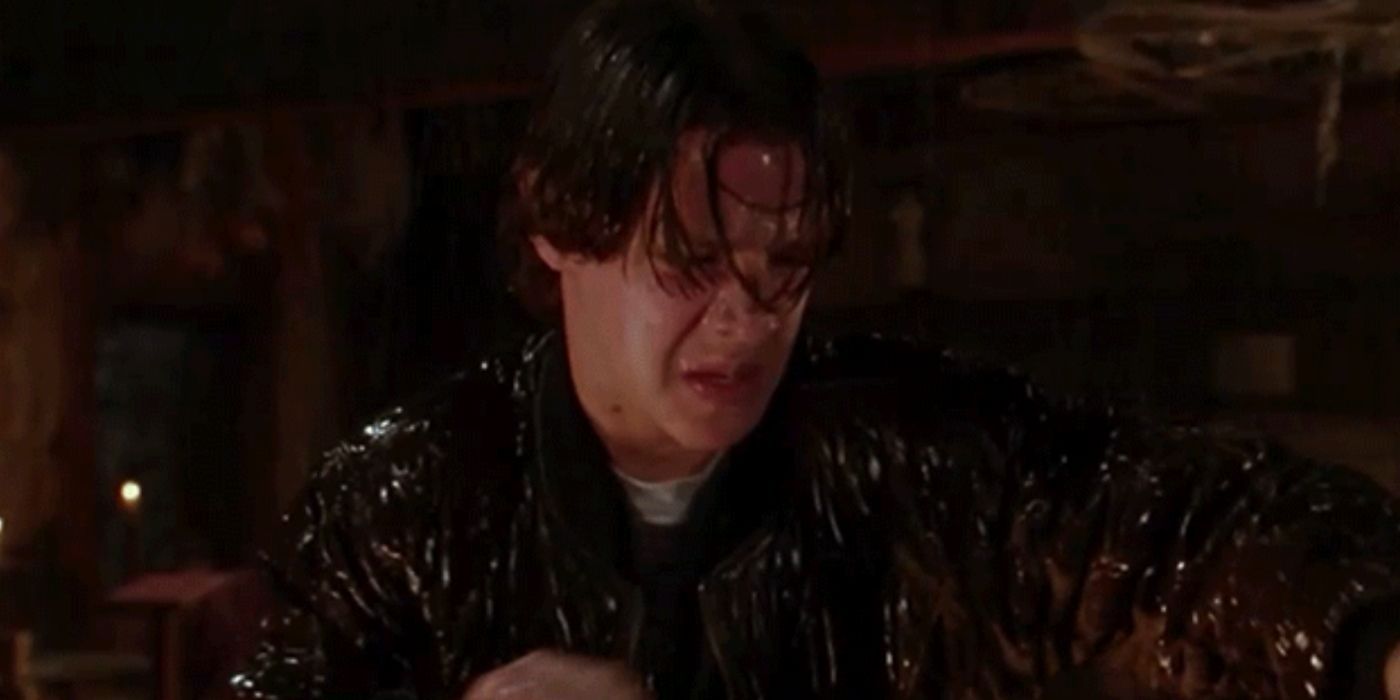 Max is soaked in a wet jacket on Hocus Pocus