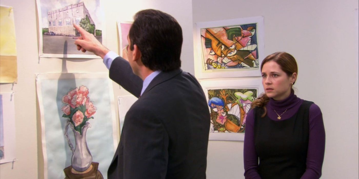 Michael at Pam's art show in The Office