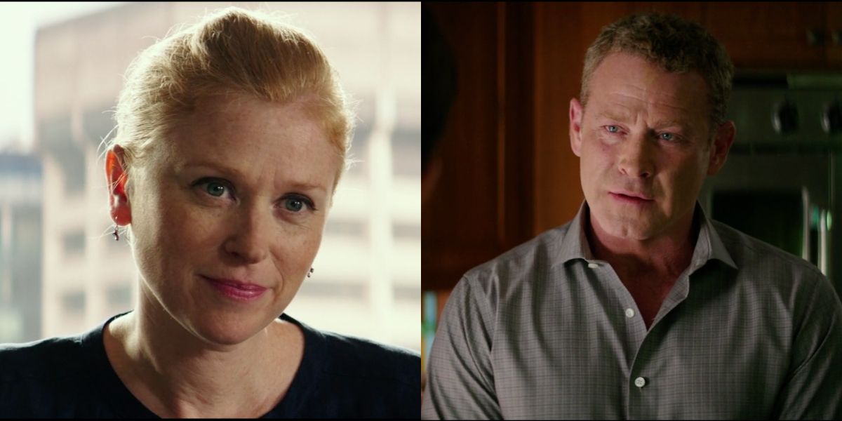 Fay Masterson as Mrs. Jones and Max Martini as Taylor in Fifty Shades films