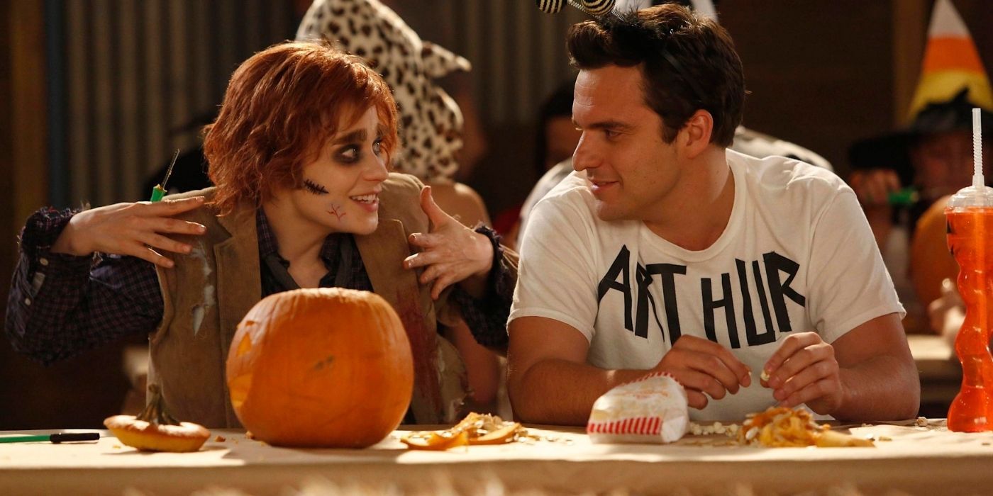 jess and nick in new girl halloween episode