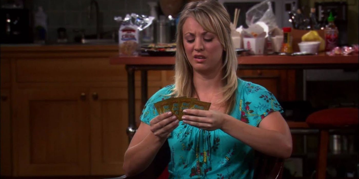 penny playing a game in the Big Bang theory