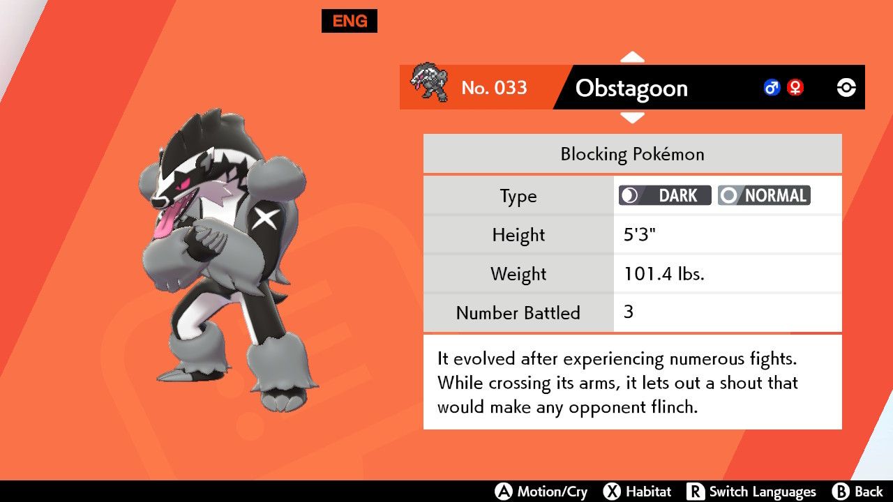 pokemon sword and shield obstagoon