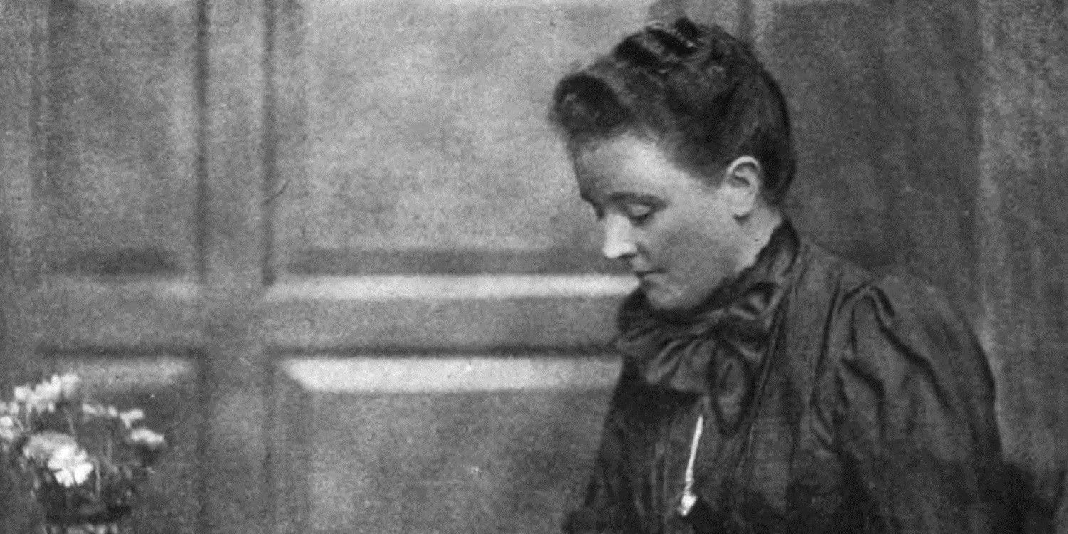Sara Orne Jewett working at her desk