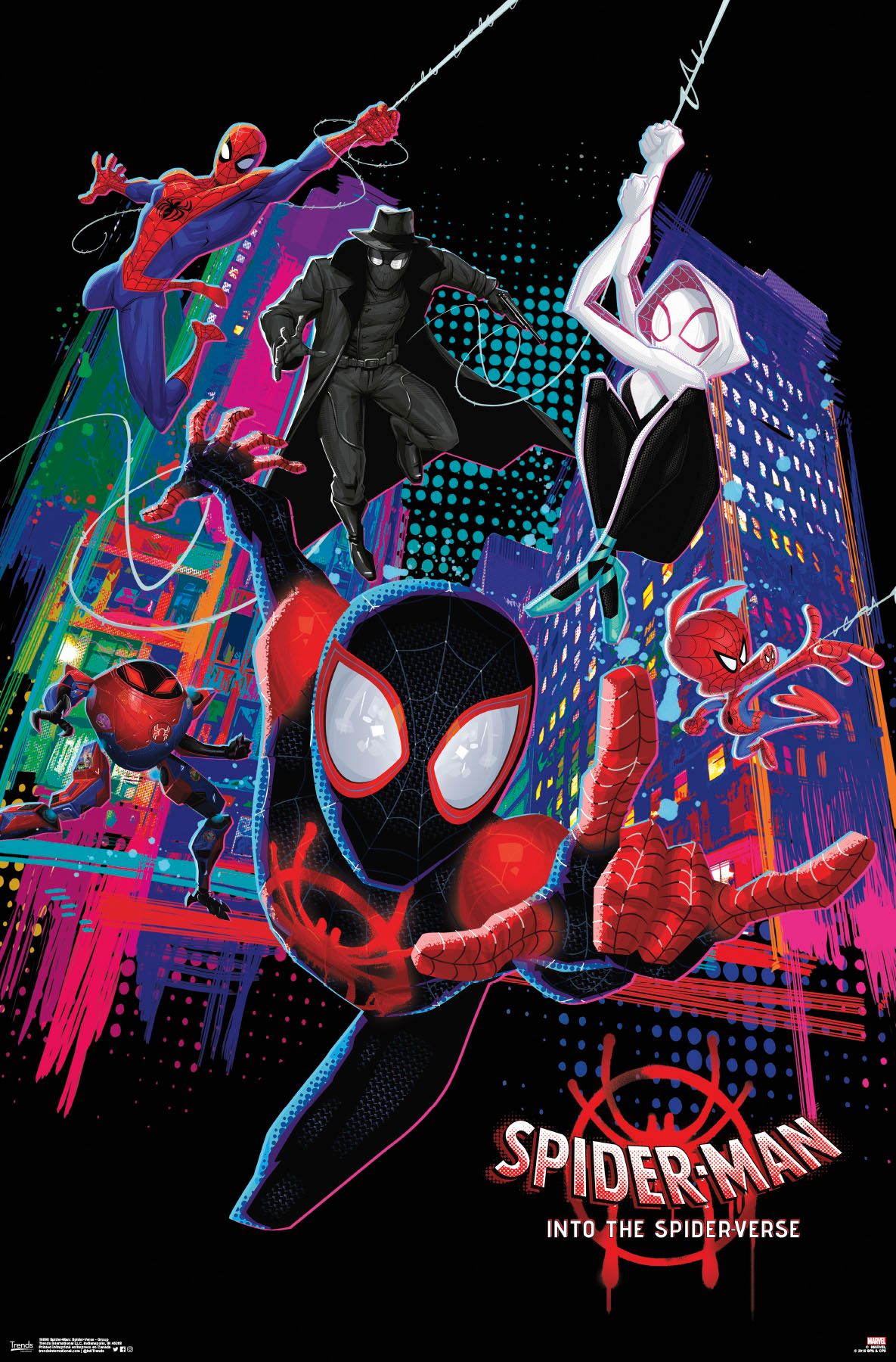 spiderverse posters Colorful Group Swing