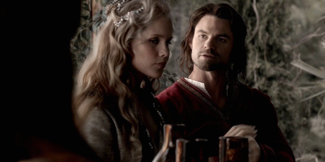 Elijah and Rebekkah in flashback in The Vampire Diaries